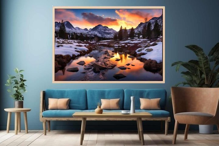 Sunrise In Valley Art Print