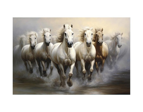 White Horses Painting 