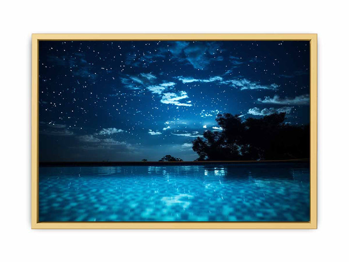 Glaxy & Stars Artwork framed Print