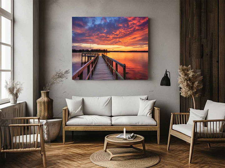 Jetty Sunset Artwork Art Print