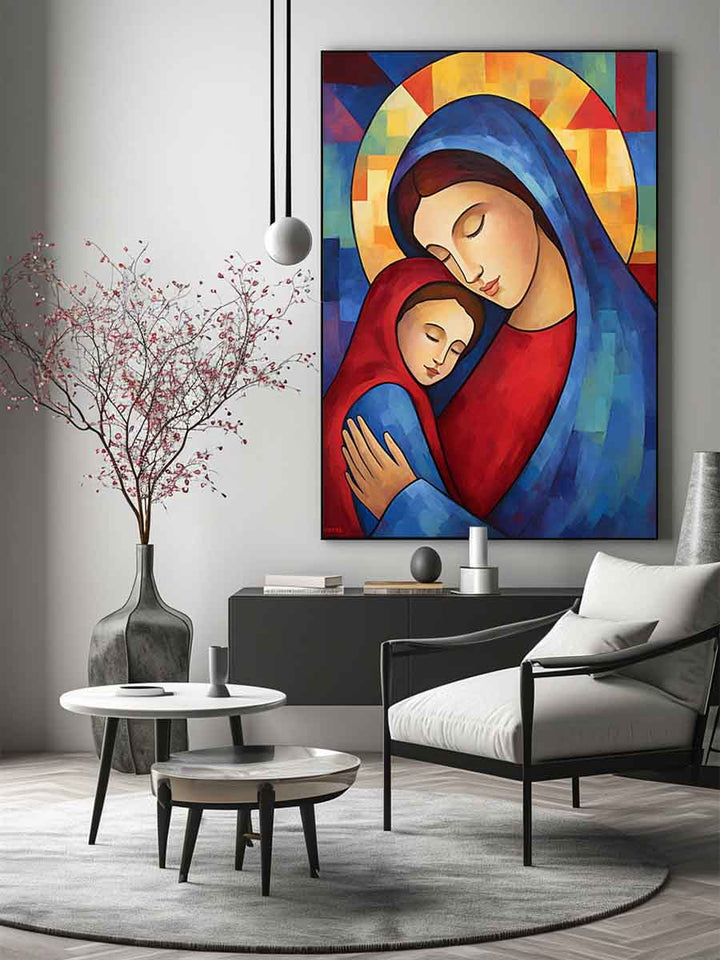 Mother Mary and Jesus Art Print