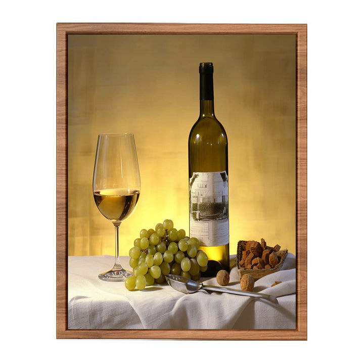 White Wine Still Life Painting  