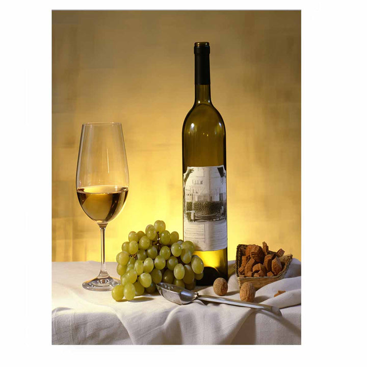 White Wine Still Life Painting