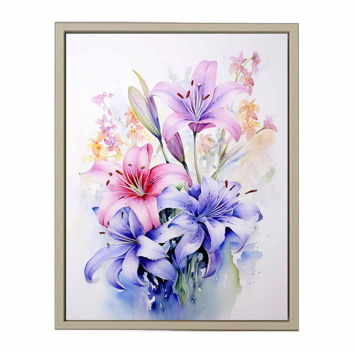 Watercolor Art Painting framed Print