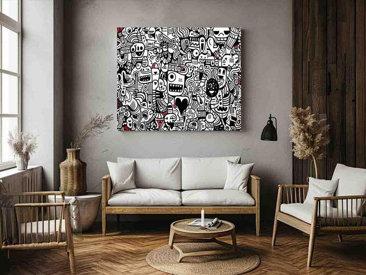 Doodle Drawing Art Print