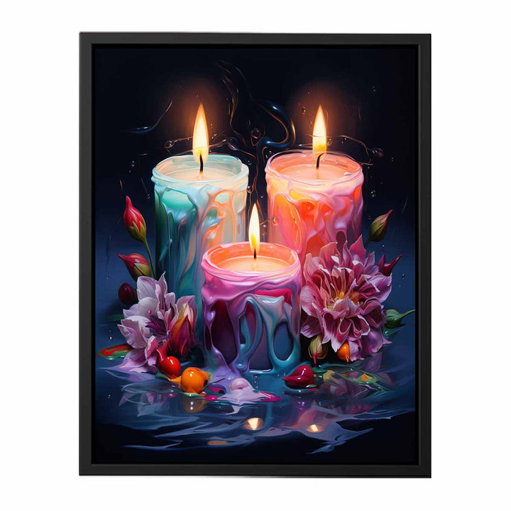 Beautiful Candle Artwork  canvas Print