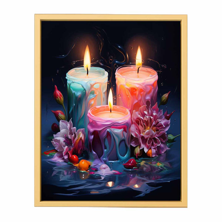 Beautiful Candle Artwork framed Print