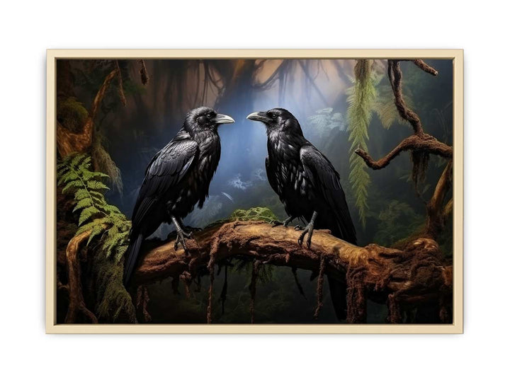 Ravens Love Art framed Print