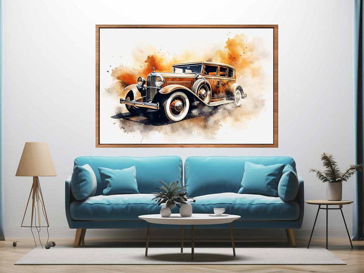 Vinatge Car Old Style Art  Print