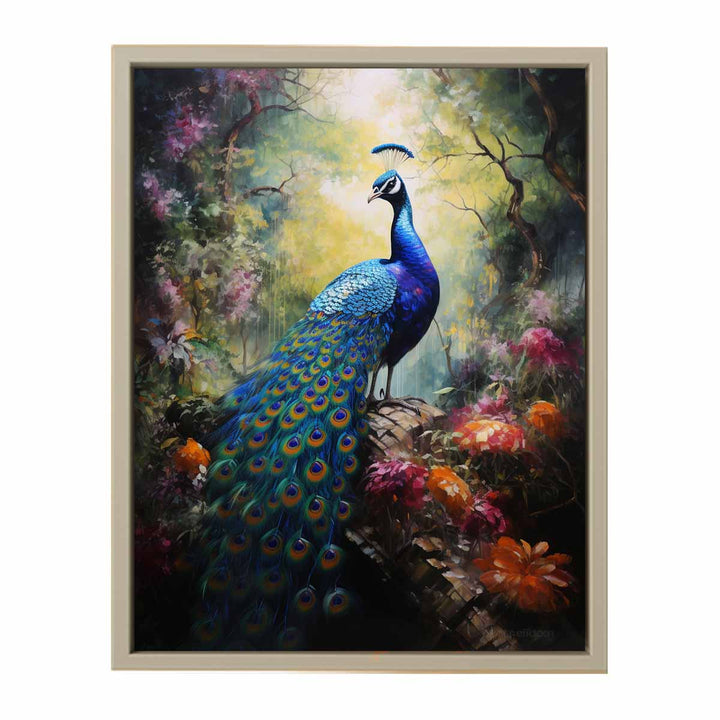 Beautiful Peacock framed Print