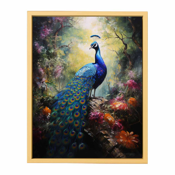 Beautiful Peacock framed Print