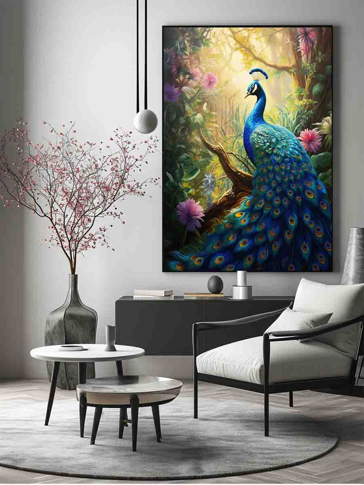 Beautiful Peacock Painting Art Print