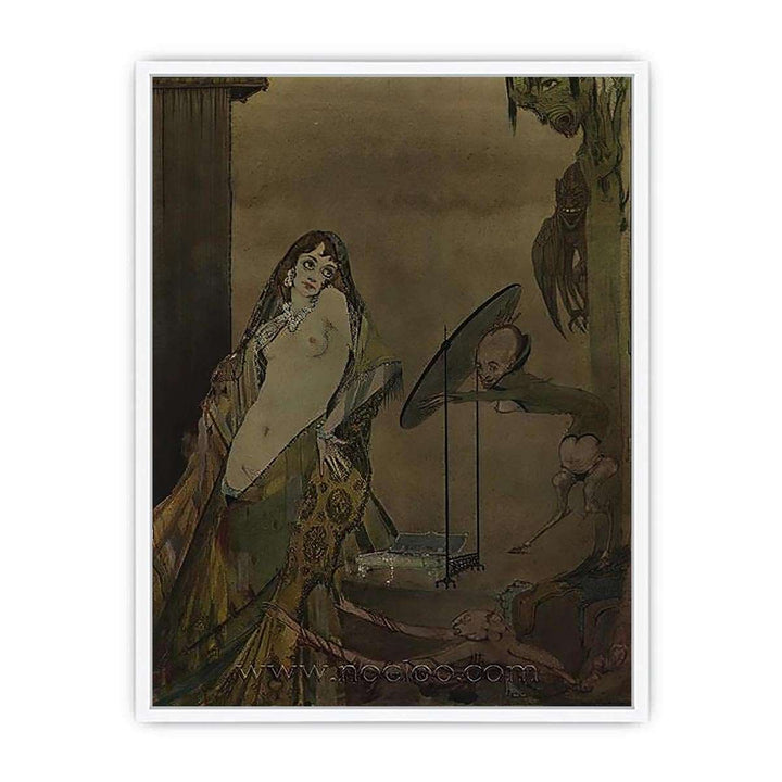 "Drest thus, I seem a different creature", illustration from 'Faust' by Goethe Framed Print