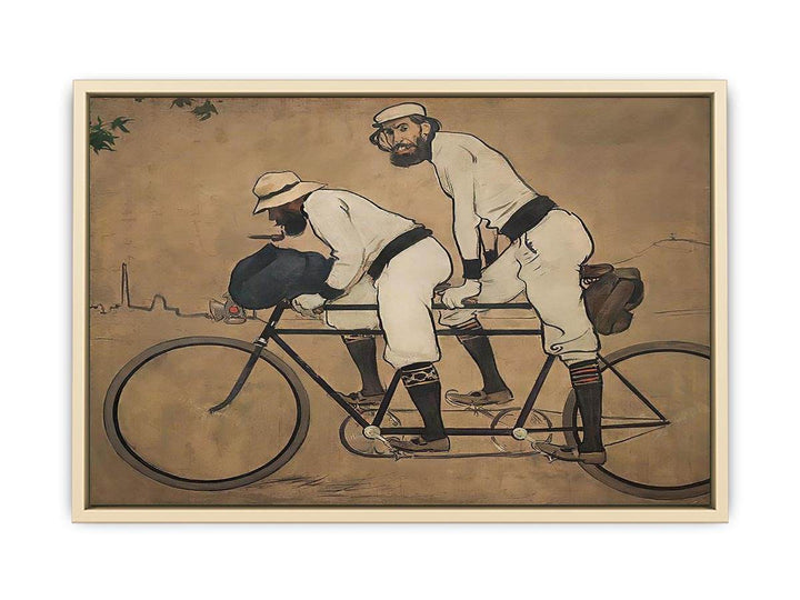 Self Portrait of Casas with Pere Romeu on a Tandem, 1897  Art Print