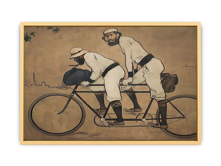 Self Portrait of Casas with Pere Romeu on a Tandem, 1897 Streched canvas