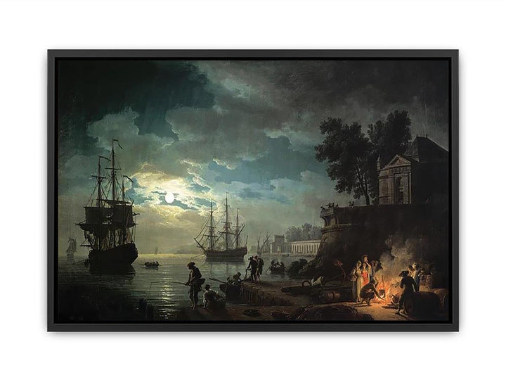 Night A Port in the Moonlight, 1748  Painting