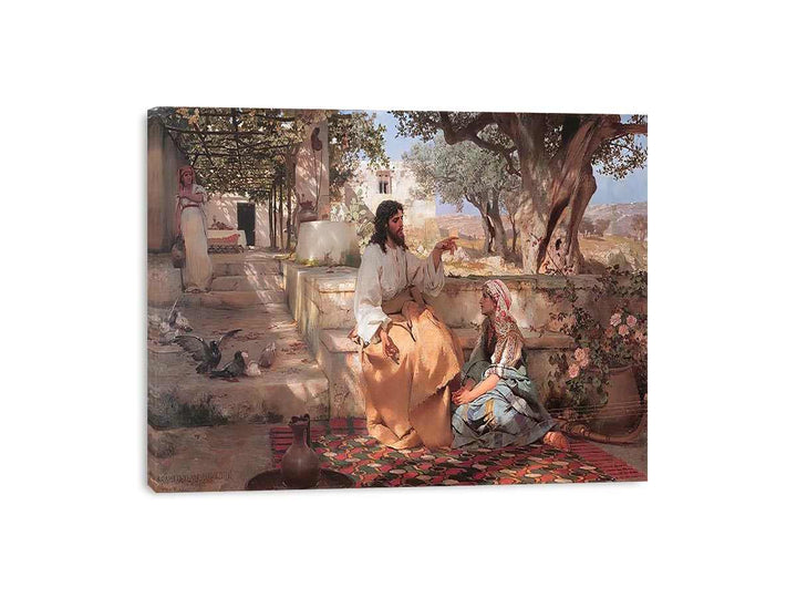 Christ in the House of Martha and Mary Canvas Print