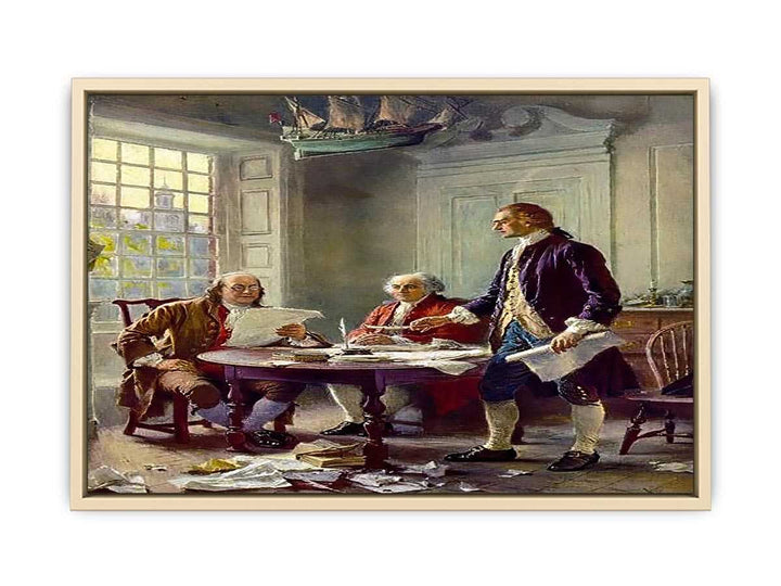 Writing the Declaration of Independence in 1776  Art Print