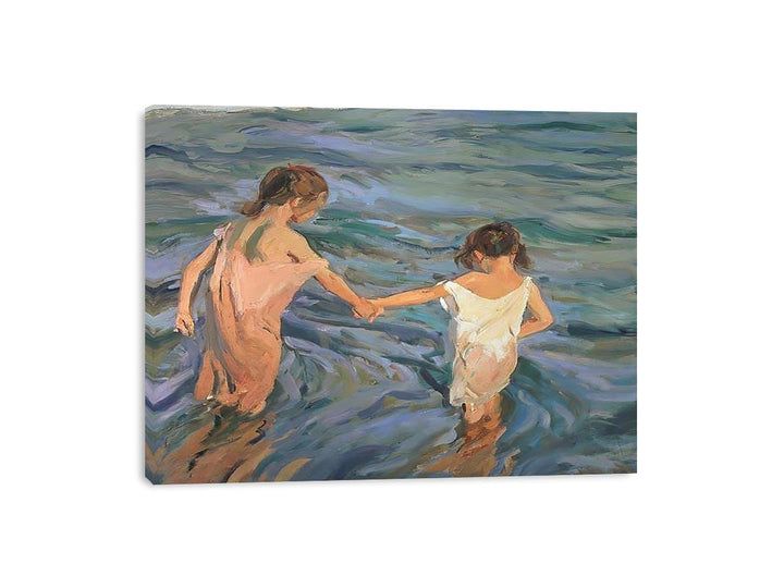 Children in the Sea, 1909 Canvas Print