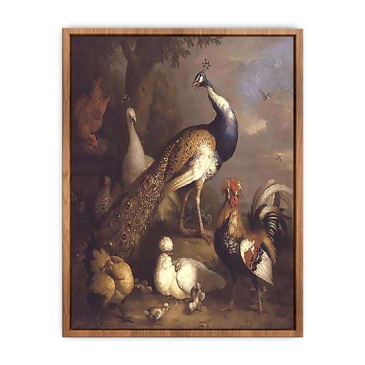 Peacock, Peahen and Poultry in a Landscape  Poster