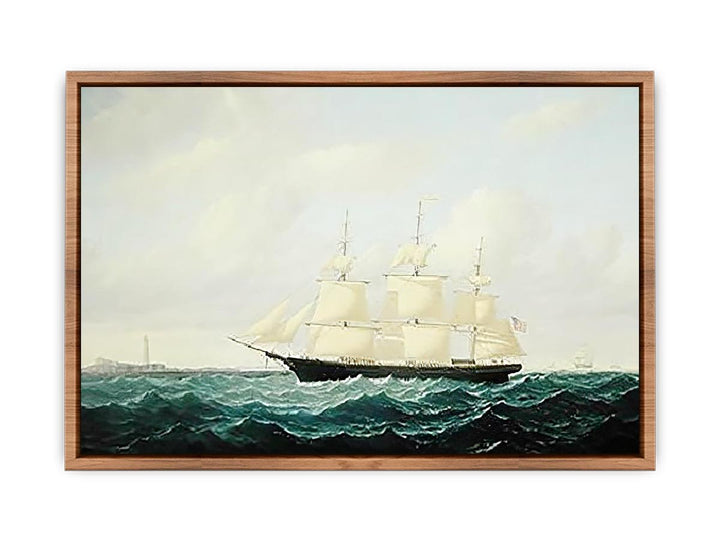 Dashing Wave' clipper ship off Boston Light, 1855  Poster