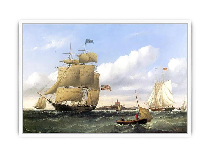 The Whaleship "Emma C. Jones" off Round Hills, New Bedford Framed Print