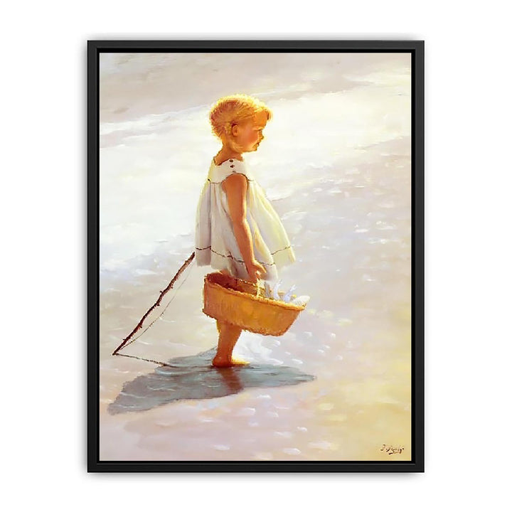 Young Girl On A Beach  Painting