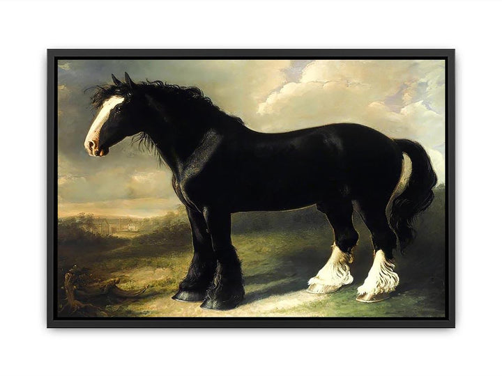 Old English Black Horse  Painting