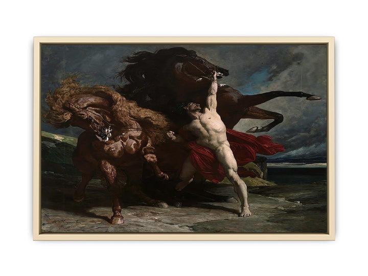 Automedon with the horse of Achilles 1868  Art Print