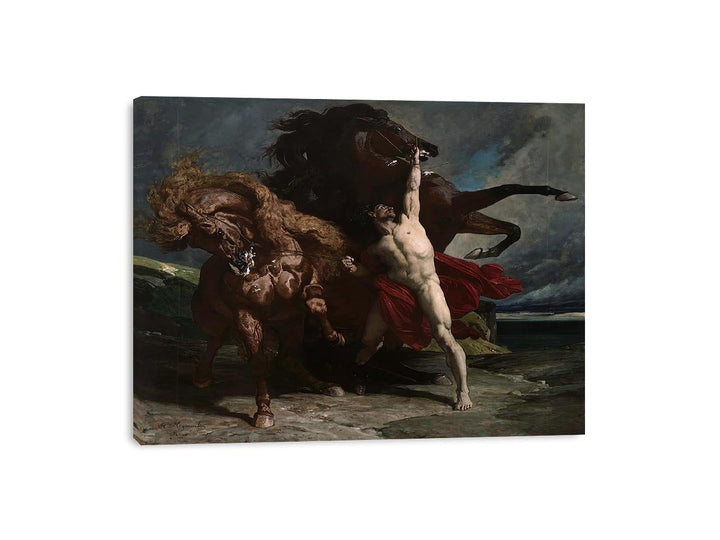 Automedon with the horse of Achilles 1868 Canvas Print