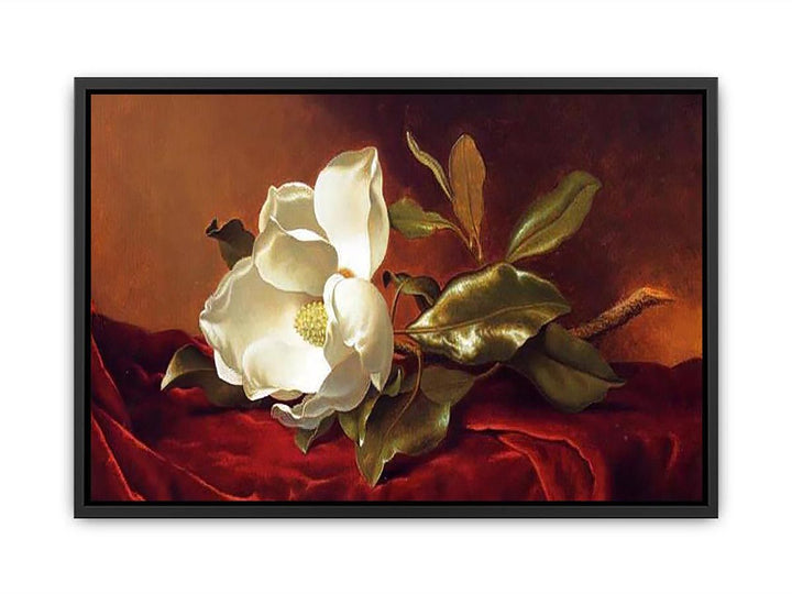 A Magnolia On Red Velvet  Painting