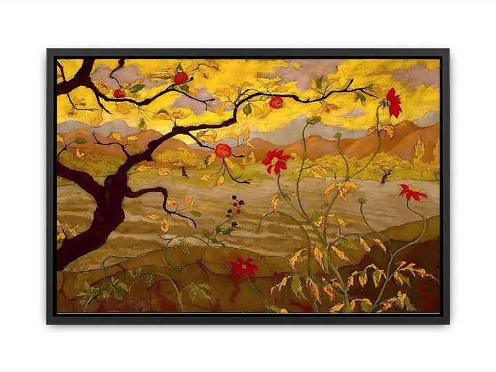 Apple Tree With Red Fruit  Painting