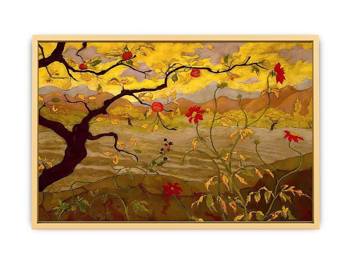 Apple Tree With Red Fruit Streched canvas