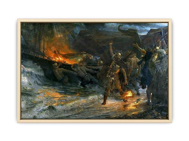 Funeral of a Viking  Art Print