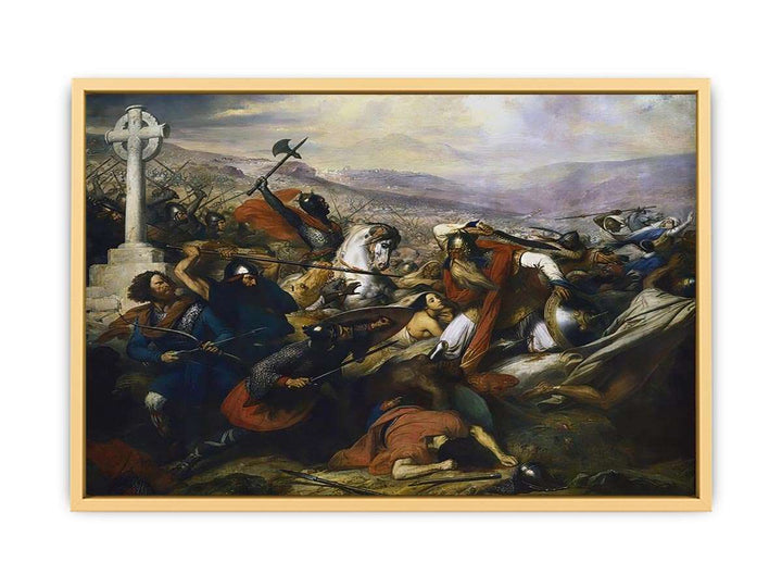 The Battle of Poitiers, 25th October 732, won by Charles Martel 688-741 1837 Streched canvas