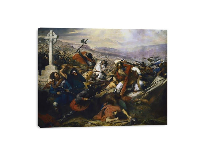 The Battle of Poitiers, 25th October 732, won by Charles Martel 688-741 1837 Canvas Print