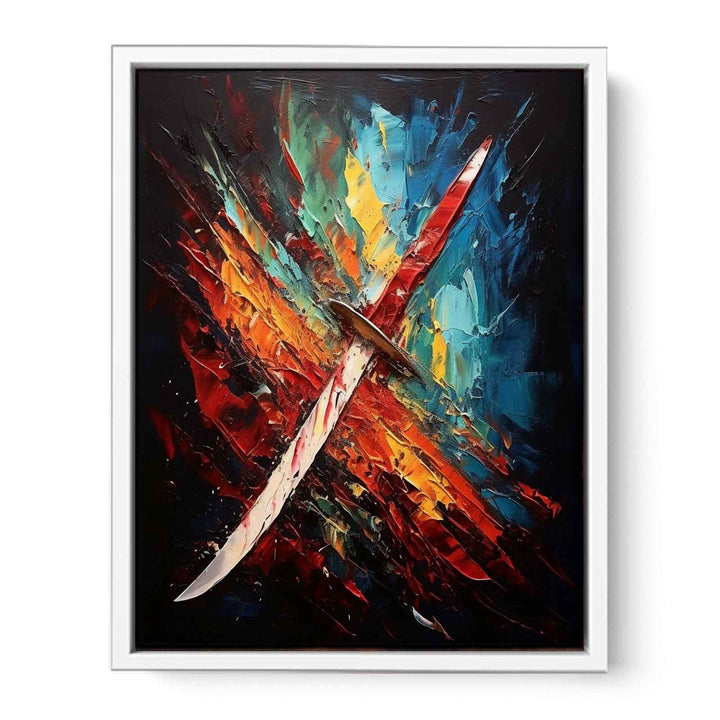 Knife Art Abstract Painting  Canvas Print