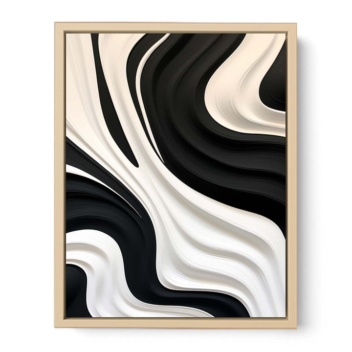 Black And White Abstract Painting  Poster