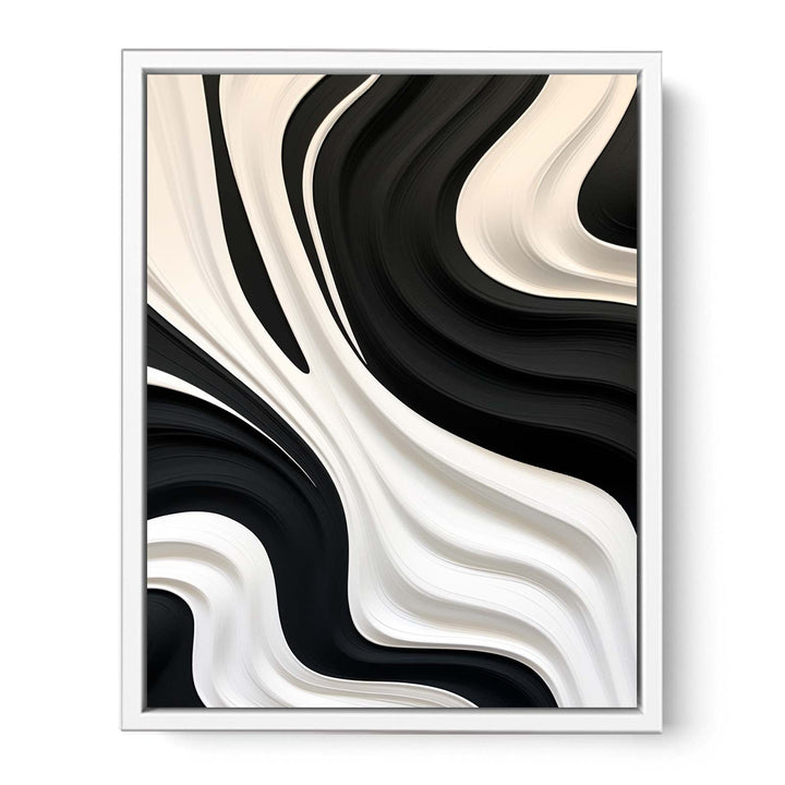 Black And White Abstract Painting  Canvas Print