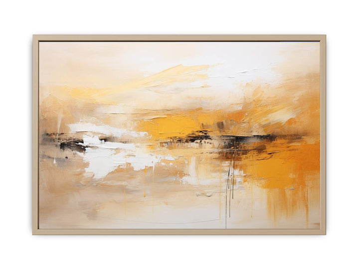 Abstract Yellow And Brown Painting Framed Print