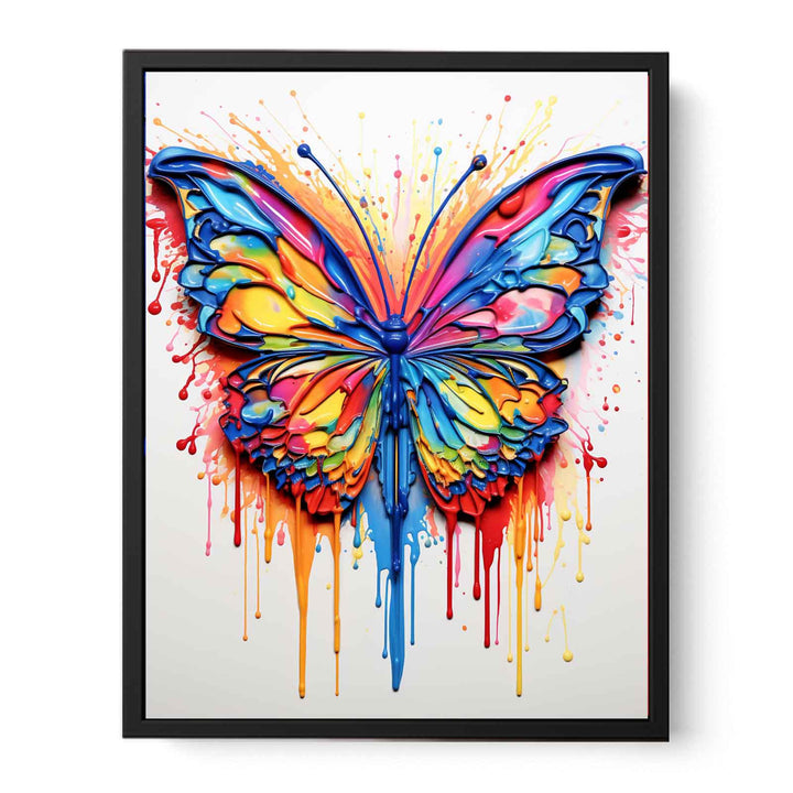 Butterfly Dripping Color  Art Painting 