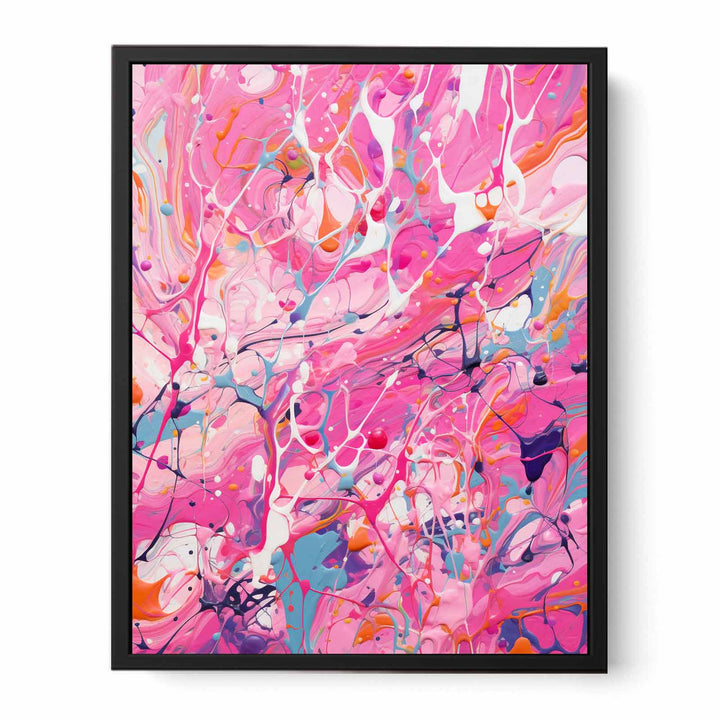 Pink Dripping Color Painting 