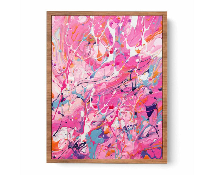 Pink Dripping Color Painting  