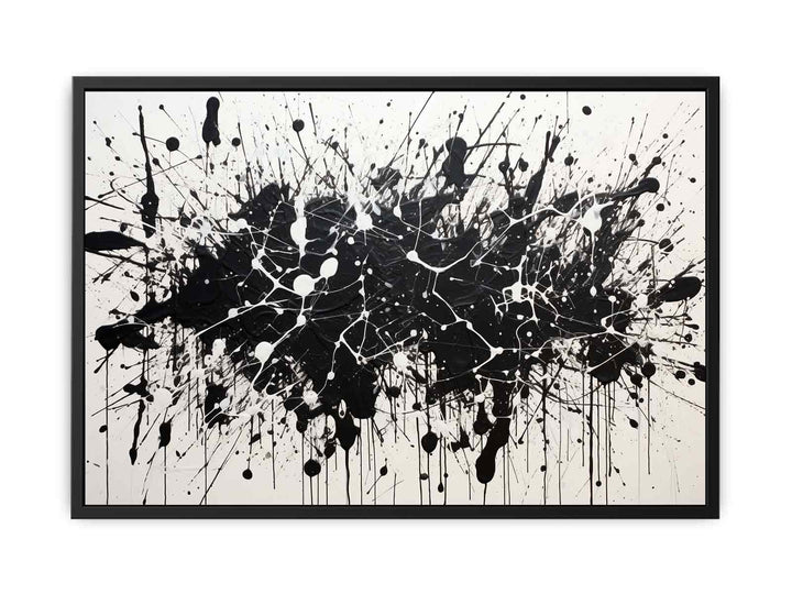 Black Art Dripping Color Painting 