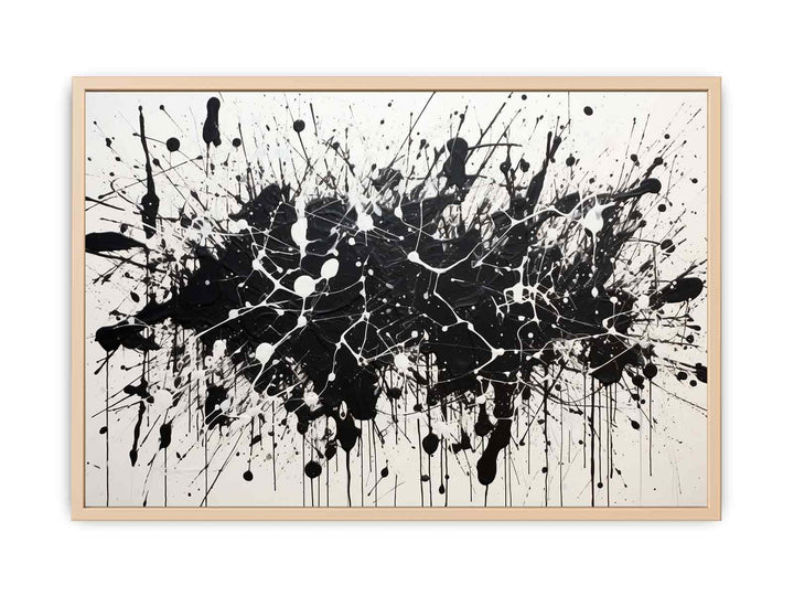 Black Art Dripping Color Painting  Poster