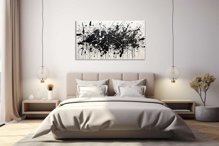 Black Art Dripping Color Painting 