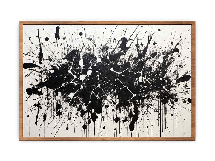 Black Art Dripping Color Painting  