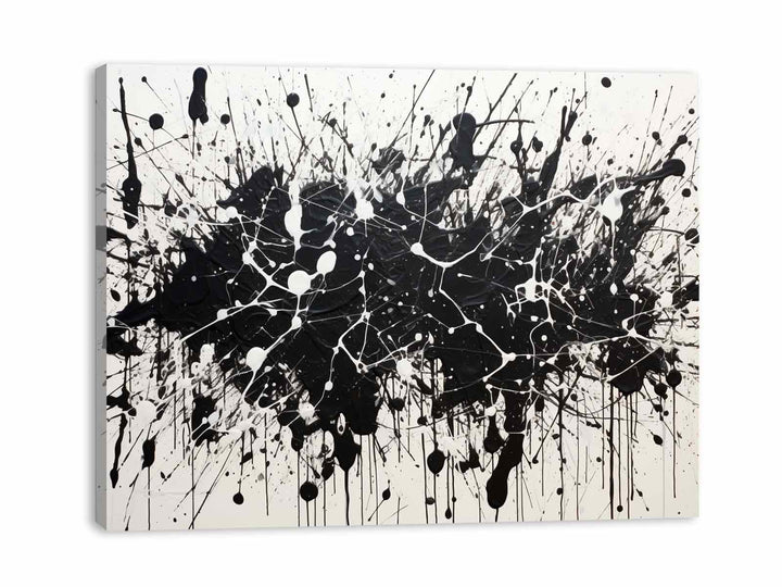 Black Art Dripping Color Painting 