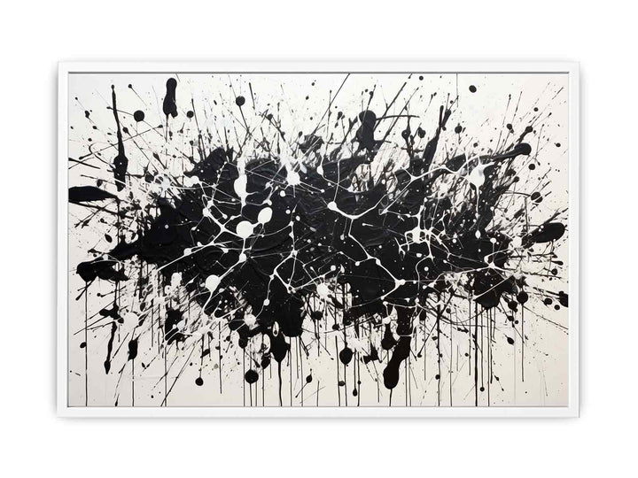 Black Art Dripping Color Painting  Canvas Print