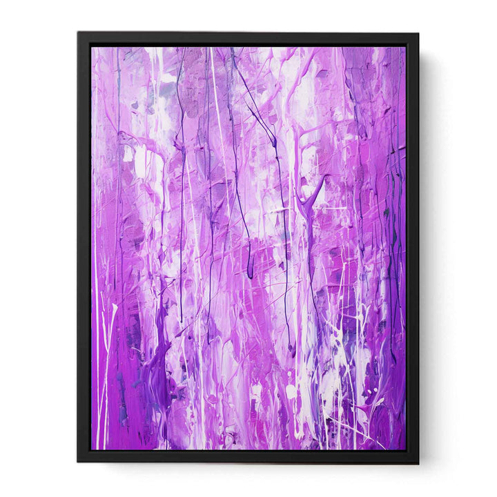 Painting Purple Color Drips  